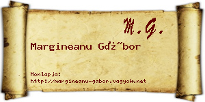Margineanu Gábor névjegykártya